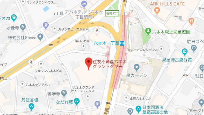 テレビ東京コミュニケーションズ六本木オフィスMAP